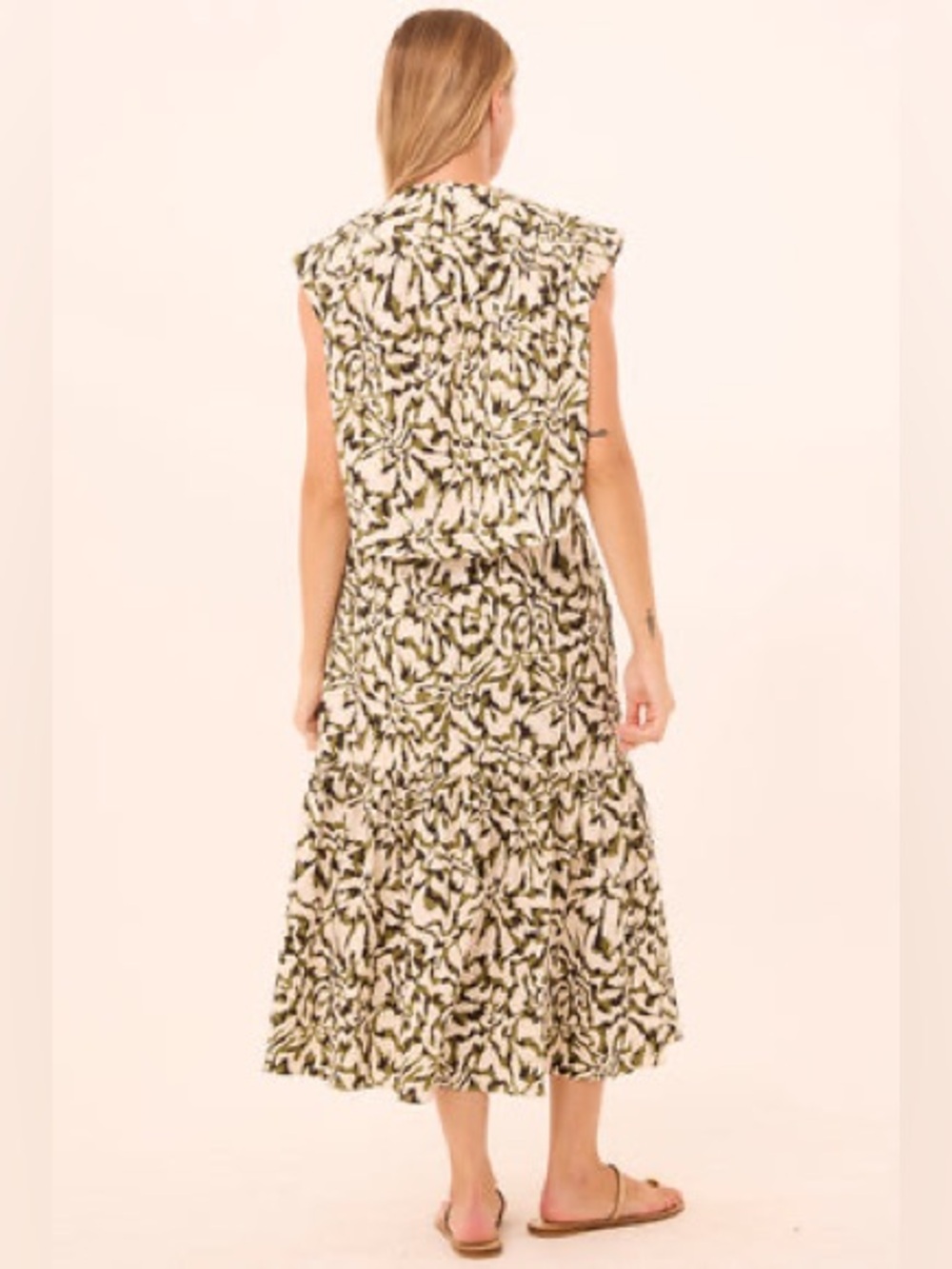 NEW MISA Los Angeles Itzel Skirt & Alina Top Cotton Abstract Floraburst Size S/M - Picture 2 of 16